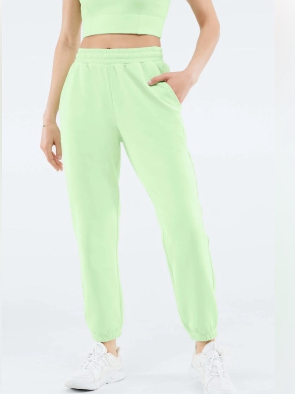 Fabletics lime green joggers